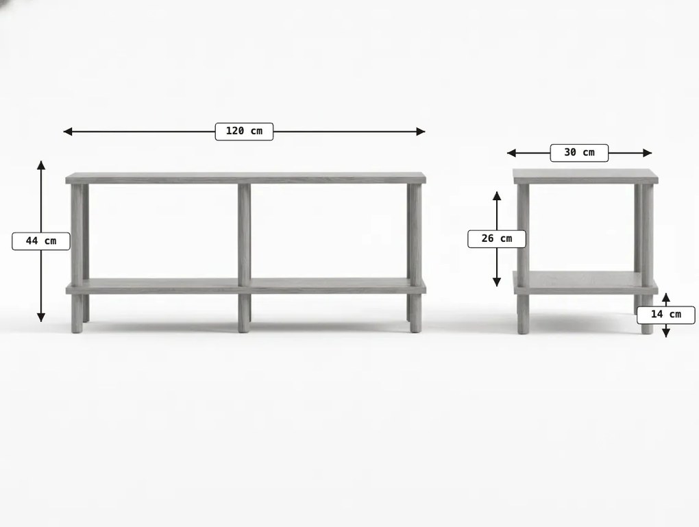 Comoda TV SOLE 120 cm, alba