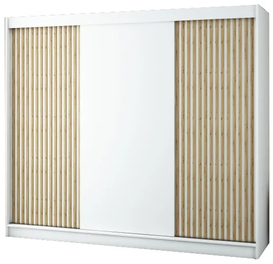 Dulap de haine 250 cm Ladonna (alb mat). 1045697