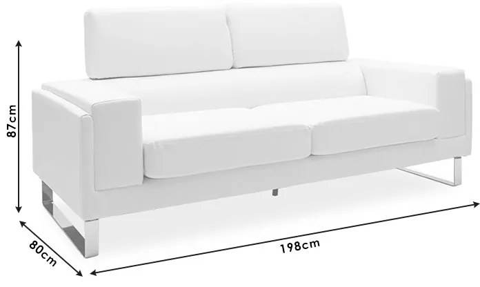 Set 2 canapele cu 2 locuri Shea Pako World Negru 198x80x87 cm
