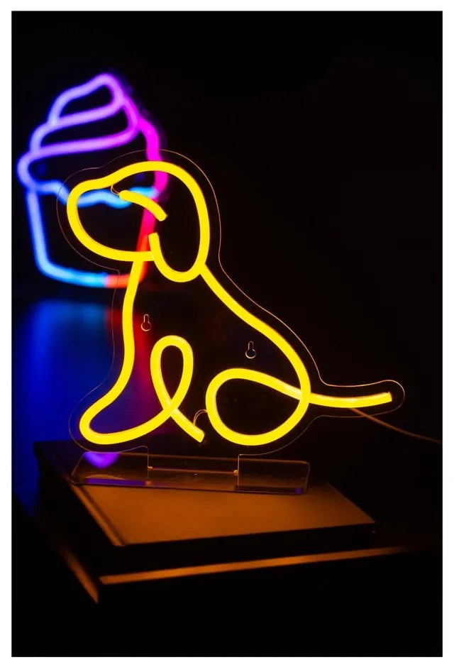 Veioză pentru copii galbenă Sitting Dog – Leitmotiv