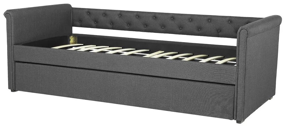 Pat extensibil 90 cm LISABON (cu somieră) (gri). 1007307