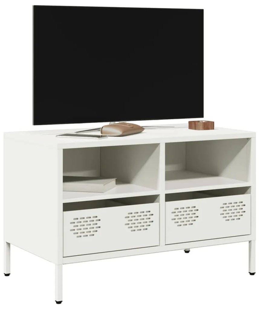 vidaXL Dulap TV, alb, 68x39x43,5 cm, oțel laminat la rece