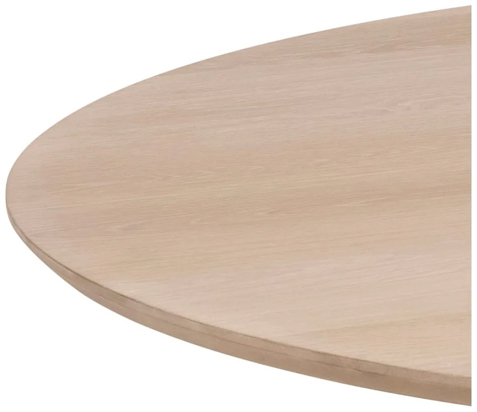 Masă dining din furnir de stejar deschis Actona Christo, ø 75 cm