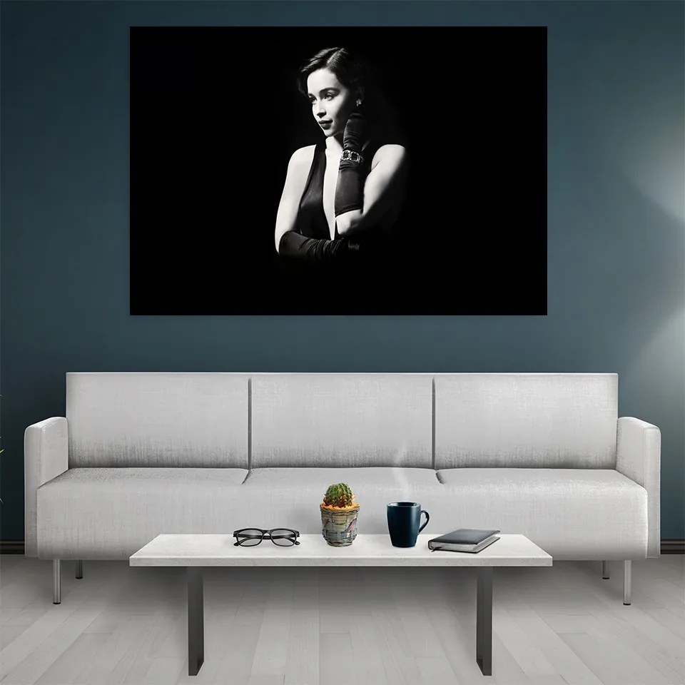 Tablou canvas Black and White Girl 120x80 cm