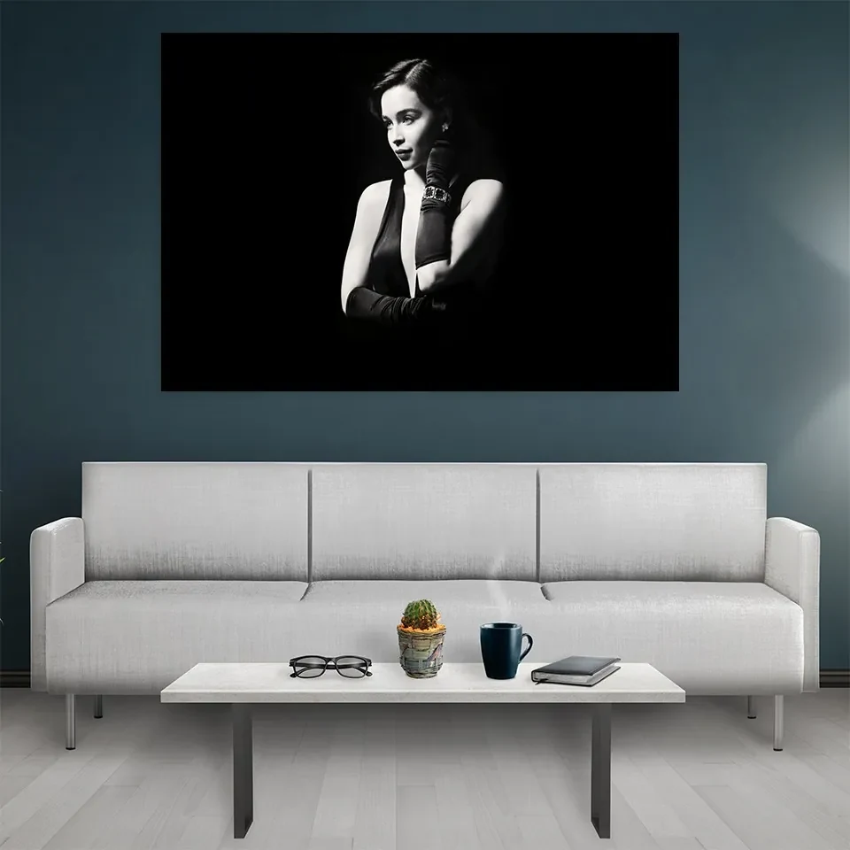 Tablou canvas Black and White Girl - 90x60 cm 90x60 cm