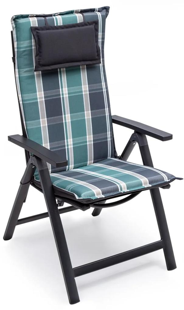 Donau, pernă, pernă pentru scaun, spătar înalt, pernă scaun de grădină, poliester, 50 × 120 × 6 cm, 1 x pernă bancă