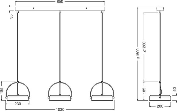 Osram - Lustră LED pe cablu DECOR PUCK 3xLED/12W/230V negru