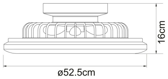 Plafonieră LED dimabilă cu ventilator Globo 03628B LED/30W/230V + telecomandă