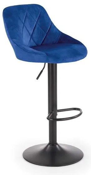 Scaun de bar H101 velvet bleumarin