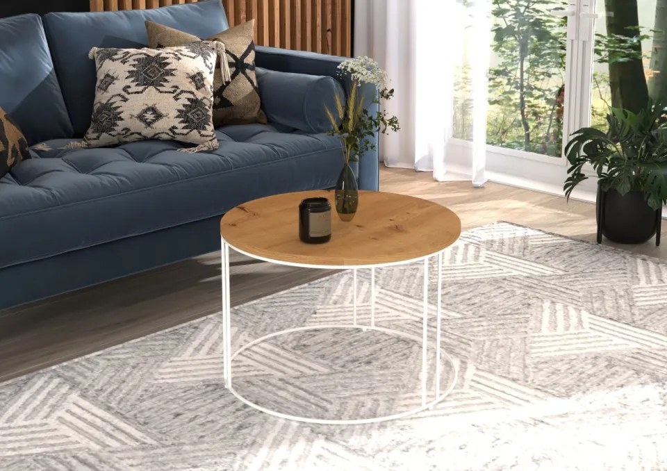 Măsuță de cafea NOEL, ADRK Furniture (Culoare: Negru / Sonoma)