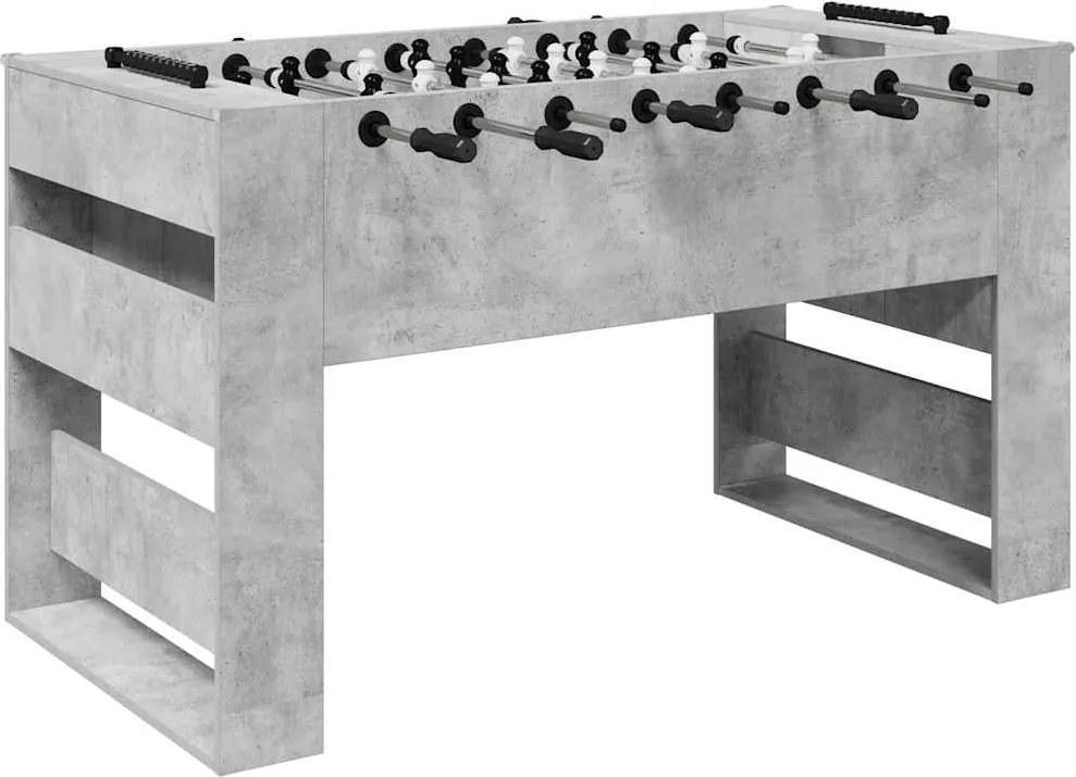 vidaXL Masă de Foosball Gri Beton 146,5 x 74 x 85 cm Lemn compozit