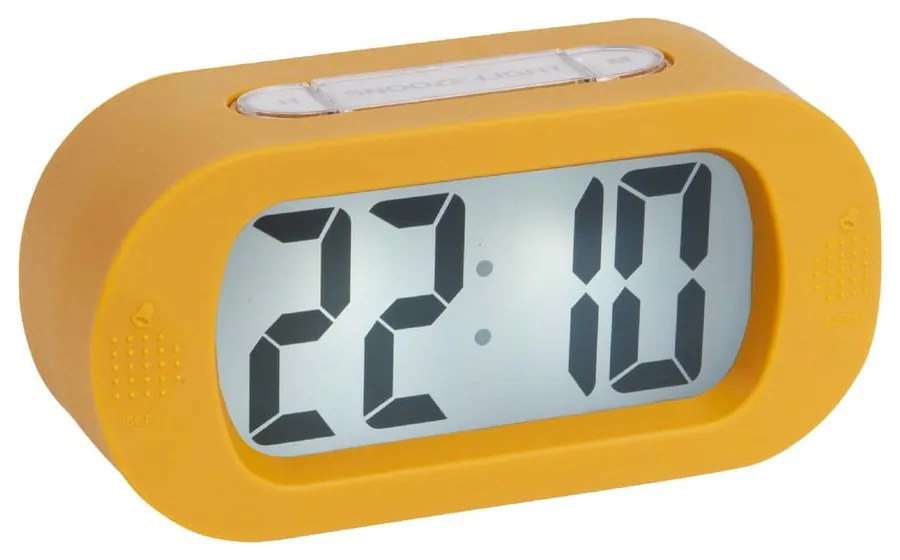 Ceas cauciucat cu alarmă Karlsson Gummy, galben