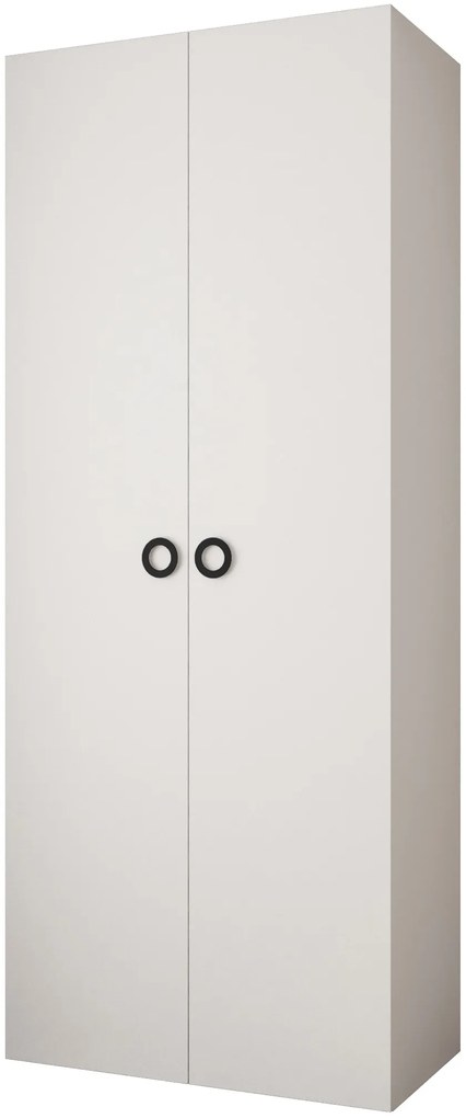 Dulap de haine 100 cm Carmela 40-1 (alb + Negru). 1126501