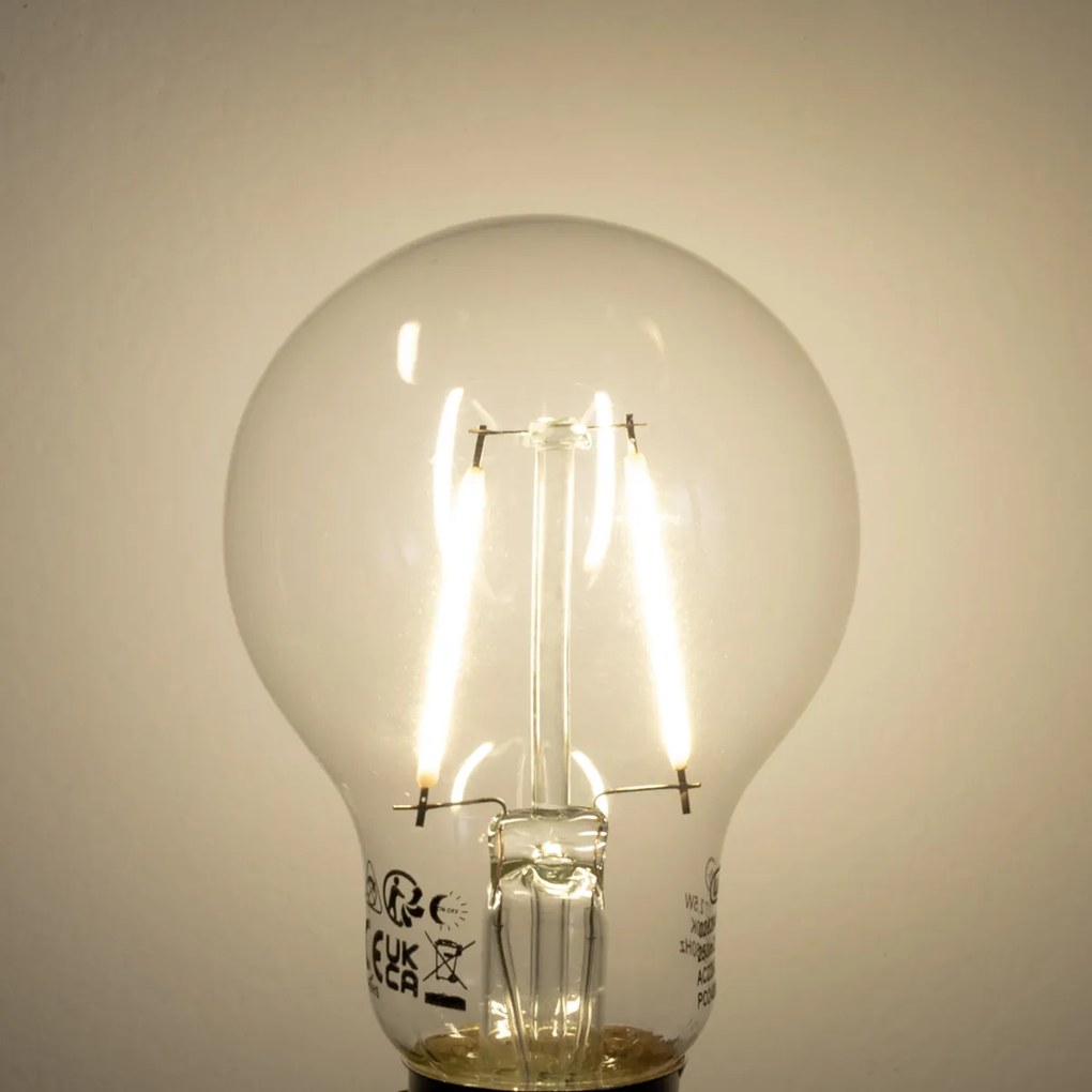 Set de 5 becuri LED E27 A60 cu senzor crepuscular 2,5W 250 lm 2700K