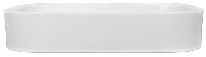 Lavoar pe blat alb lucios 55 cm, dreptunghiular, Fluminia Capri 550x380 mm
