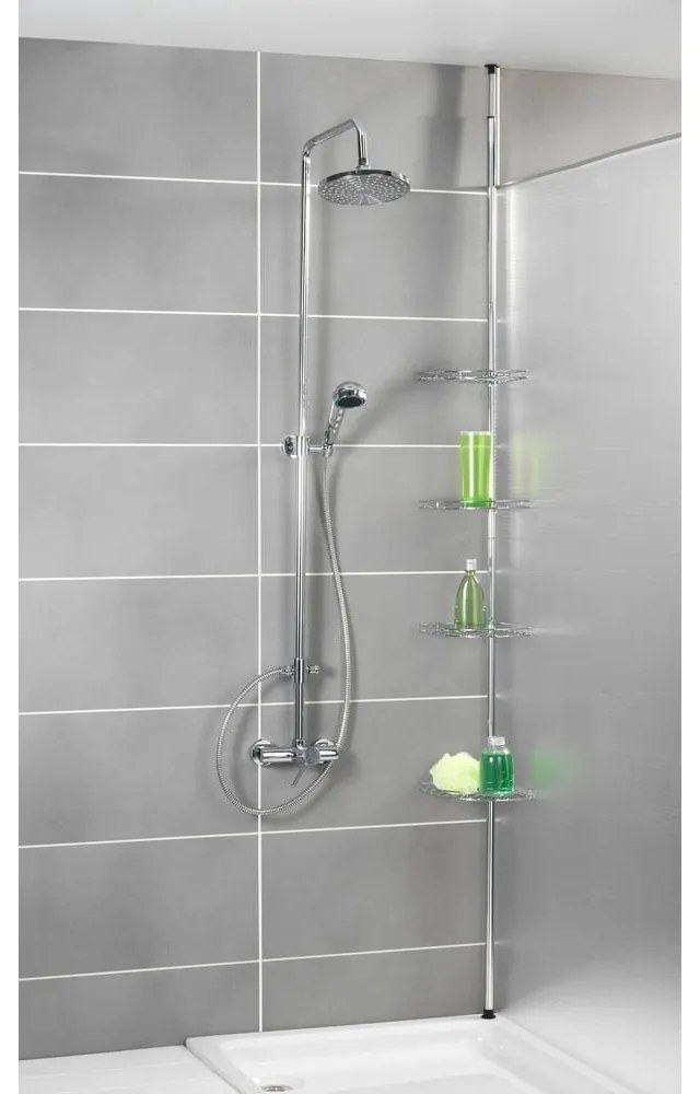 Raft pentru baie argintiu telescopic din oțel inoxidabil - Maximex