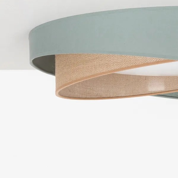 BRILAGI - Lampă LED dimabilă VELVET TWIST LED/36W/230V CCT Ø 65 cm WT verde/bej + telecomandă