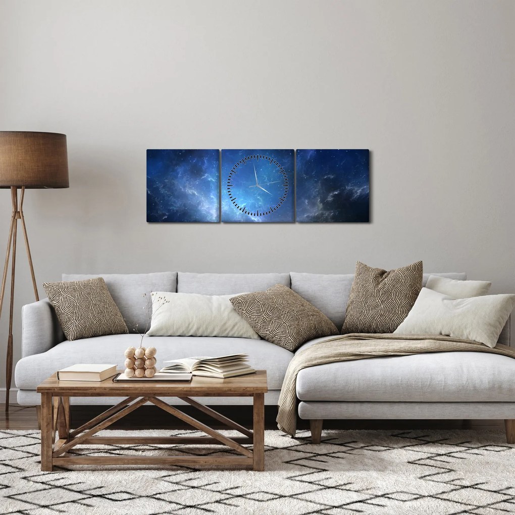 Tablou cu cerul (cu ceas) (90x30 cm)