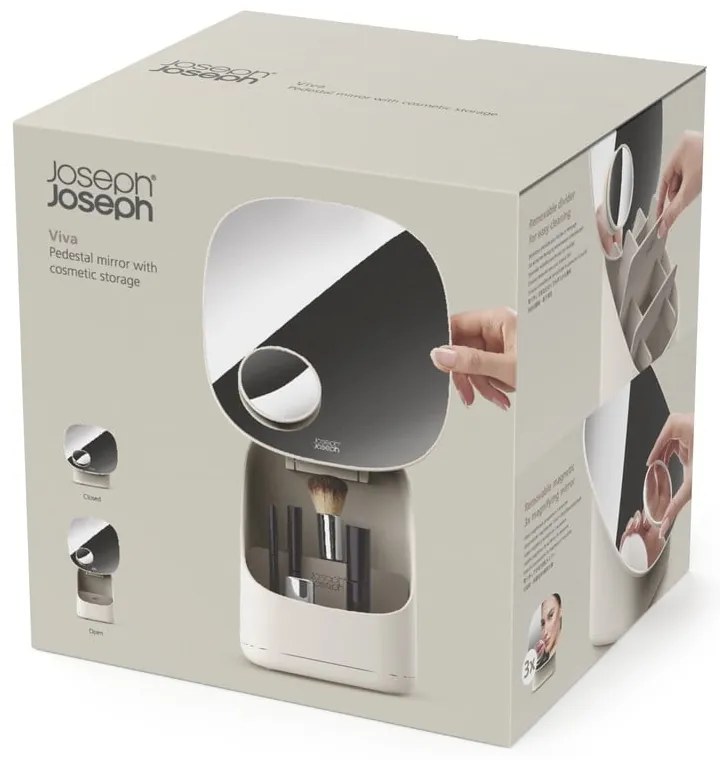Oglindă cosmetică (3x) de mărire 18,5x23 cm Viva – Joseph Joseph