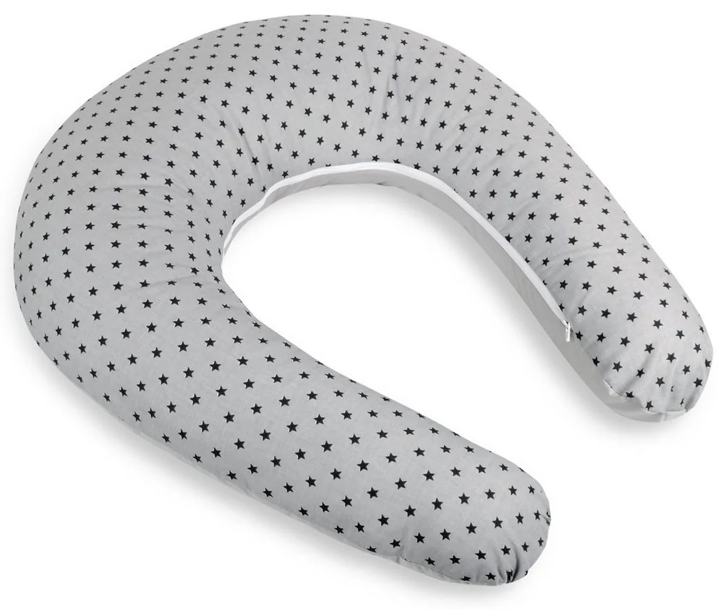 Pernă pentru alăptare Bellatex Steluțe gri, 180 cm