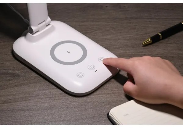 Immax 09107L - Lampă de birou LED dimabilă cu încărcare wireless QI LUMI LED/7W/230V albă