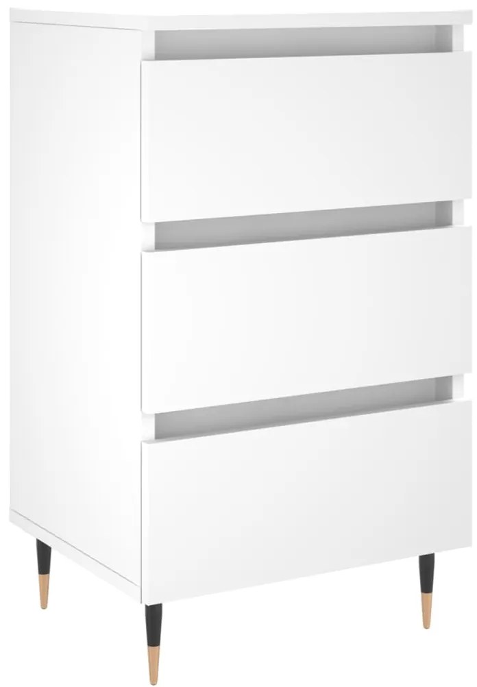 826908 vidaXL Noptieră, alb, 40x35x69 cm, lemn compozit