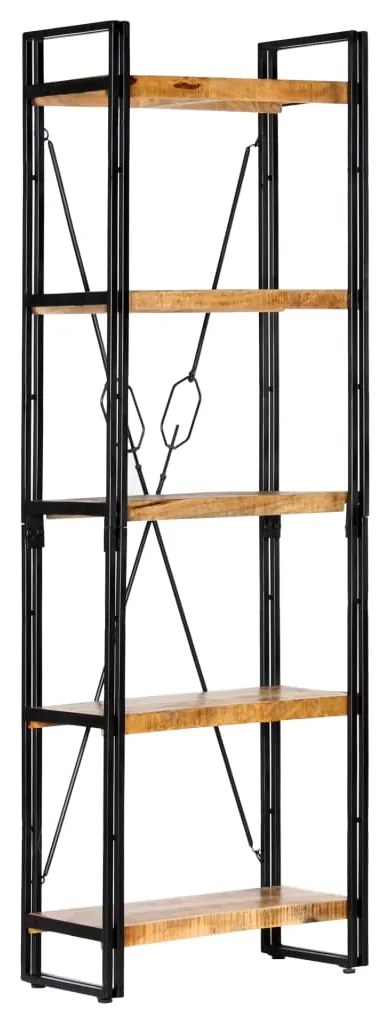 vidaXL Bibliotecă cu 5 rafturi, 60 x 30 x 180 cm, lemn masiv de mango