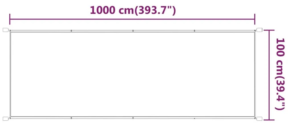 Copertină verticală, bej, 100x1000 cm, țesătură oxford