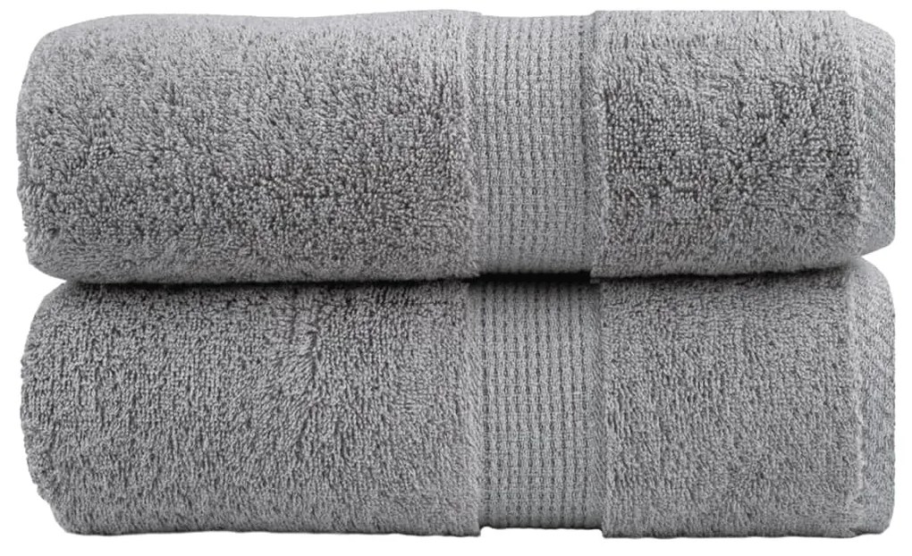 vidaXL Prosoape oaspeți premium SOLUND, 2 buc. gri 30x50cm 600gsm