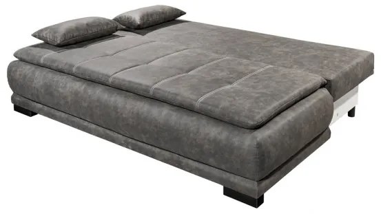 Canapea Extensibila Sofia Lux, Cu Lada, Gri, 93 x 105 x 208 Cm
