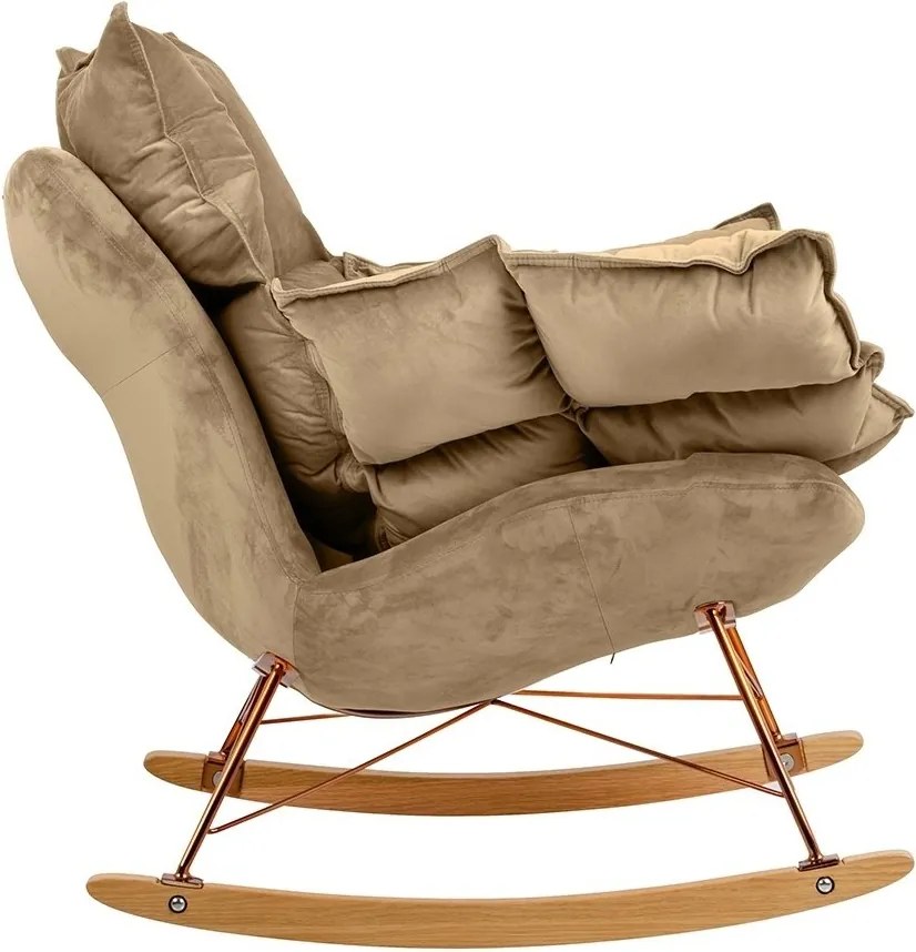 Scaun balansoar SWING VELVET kaki