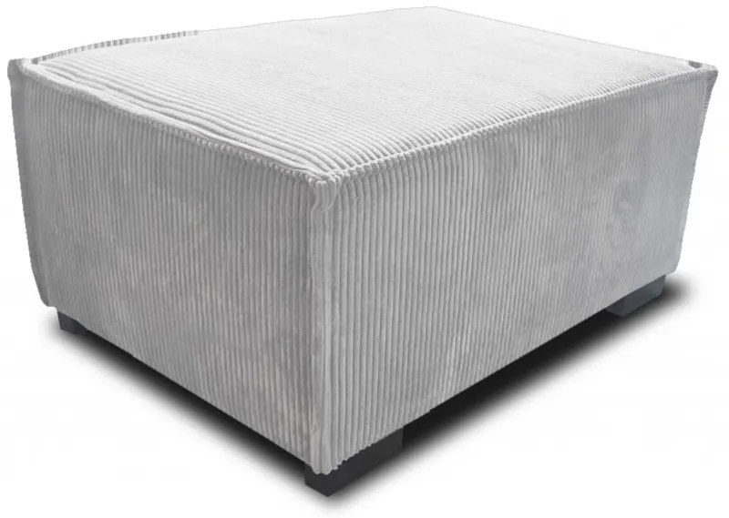 Canapea extensibila pentru trei persoane cu taburet SMART SET, gri deschis