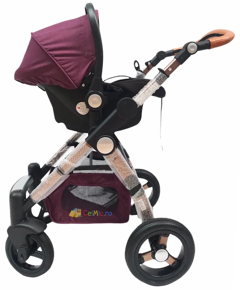 Carucior 3 in 1 cu landou transformabil sport, 0-36 luni, Mov - CPC-14-mov