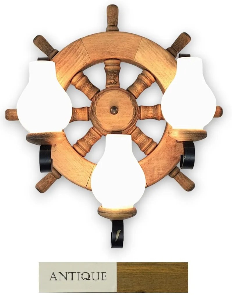 Aplica de perete in stil marinaresc fabricata manual din lemn Timona WOOD-TI-AP3