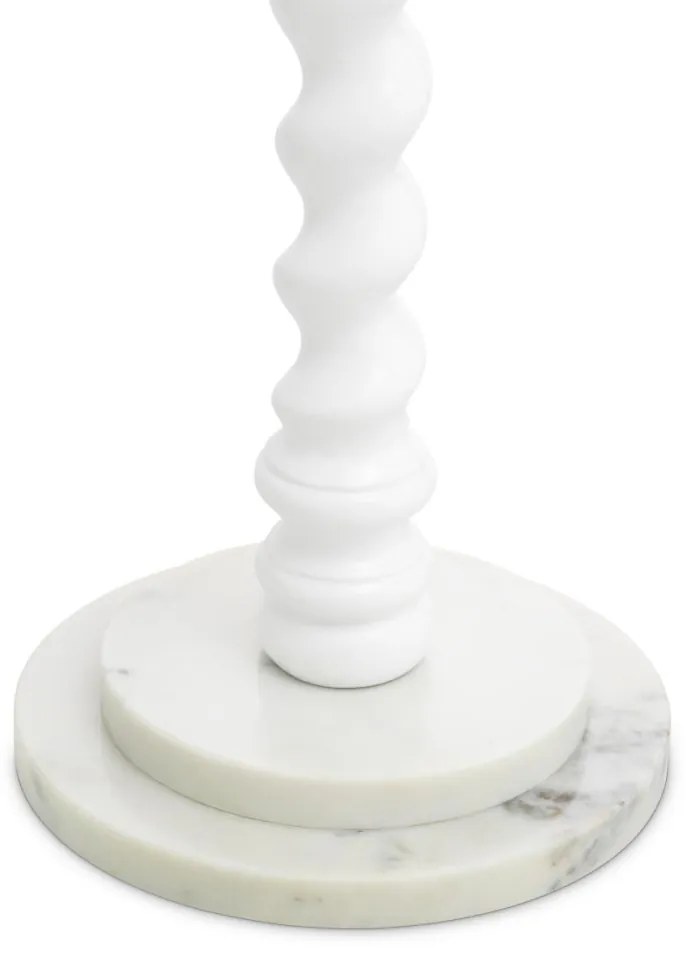 Lampa de podea LUX, Lemn, Tesatura, Alb, Massimo