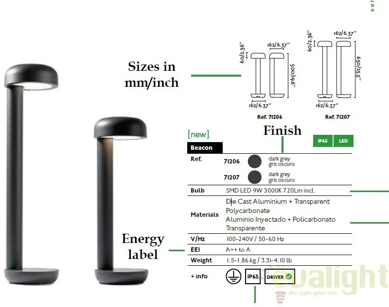 Stalp LED iluminat exterior design modern GROW L 71207