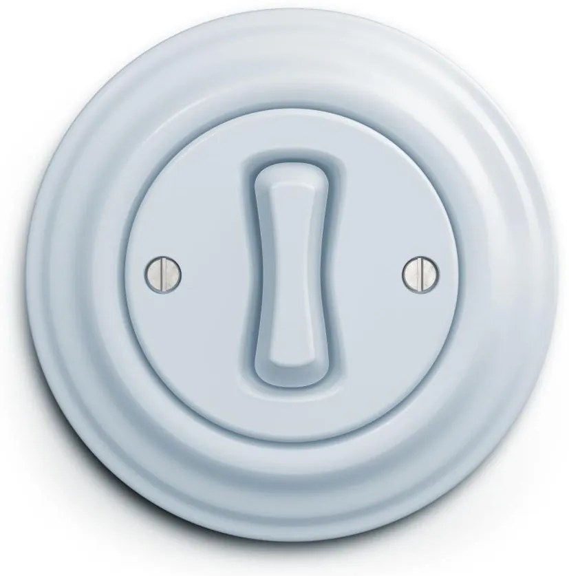 Kliklap - Întrerupător retro pentru scară cu ramă nr. 6, albastru