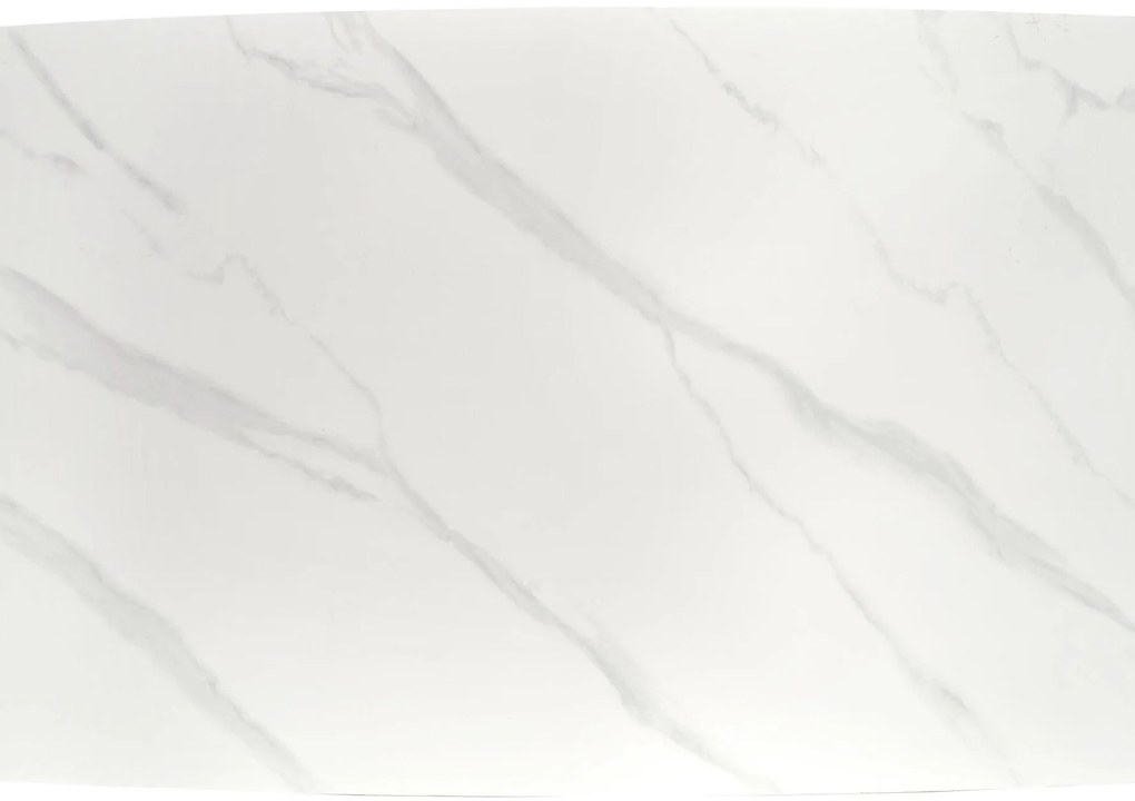Masă de sufragerie Clementine (marmură albă + auriu) (pentru 6 persoane). Promo -6%. 1092380