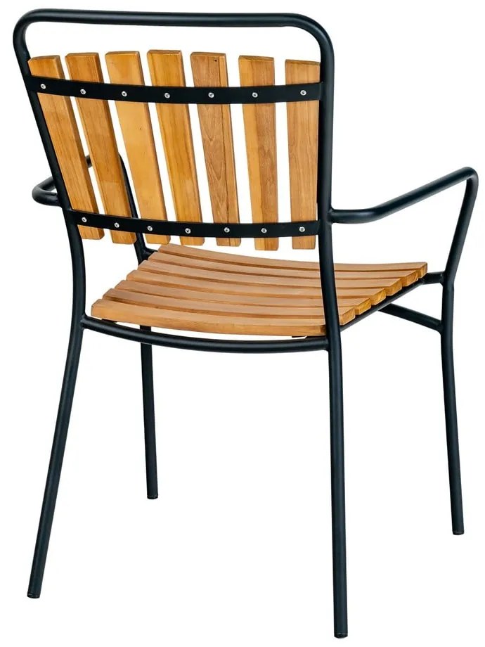Scaune de grădină în culoare naturală 2 buc. din lemn masiv/din metal Cleveland – House Nordic