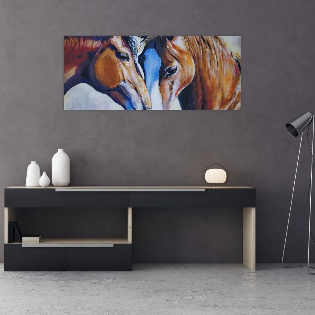 Tablou - Caii îndrăgostiți (120x50 cm)