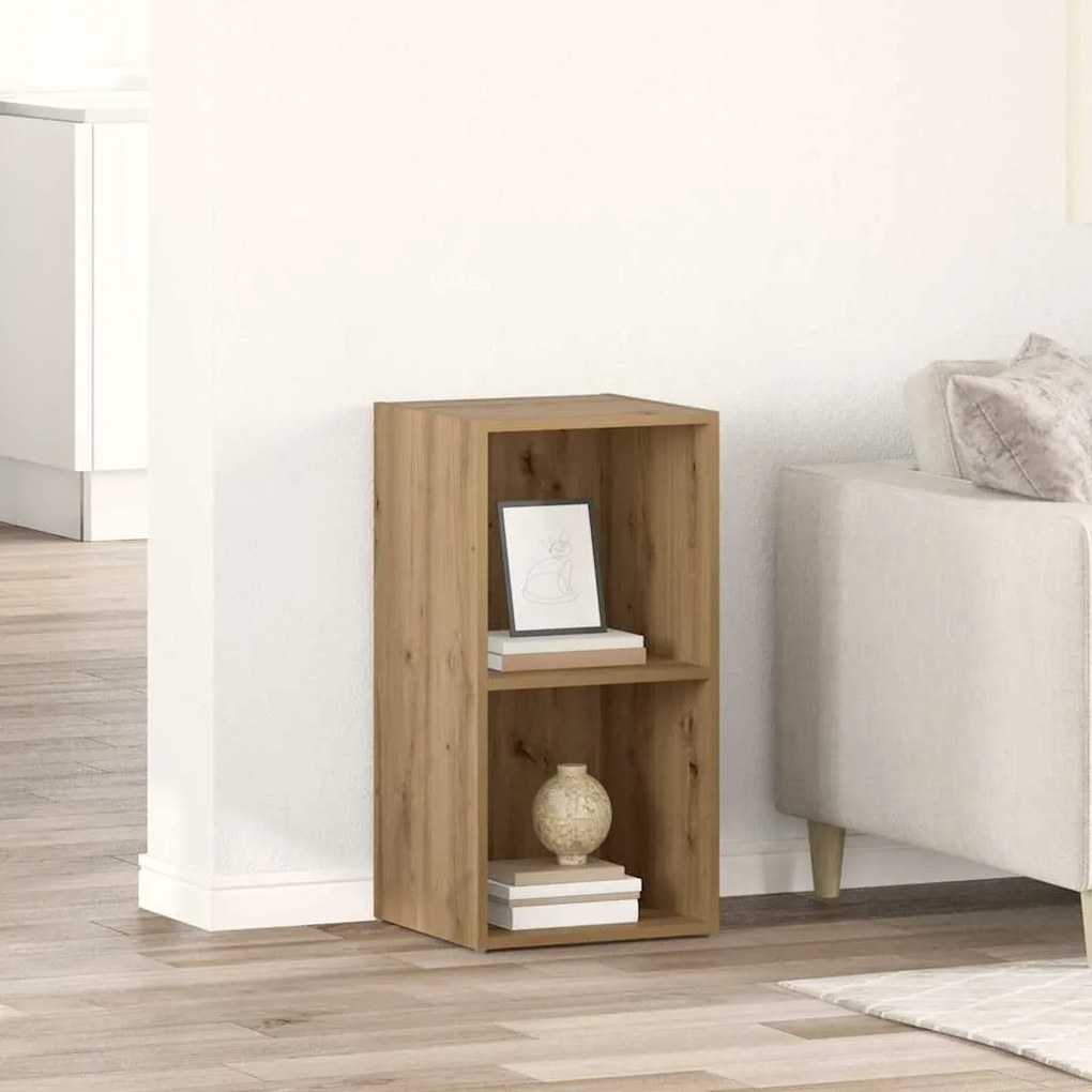 vidaXL Cabinet TV cu depozitare stejar artizanal Lemn compozit