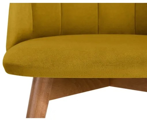 Scaun de dining BAKERI 86x48 cm galben/dub deschis