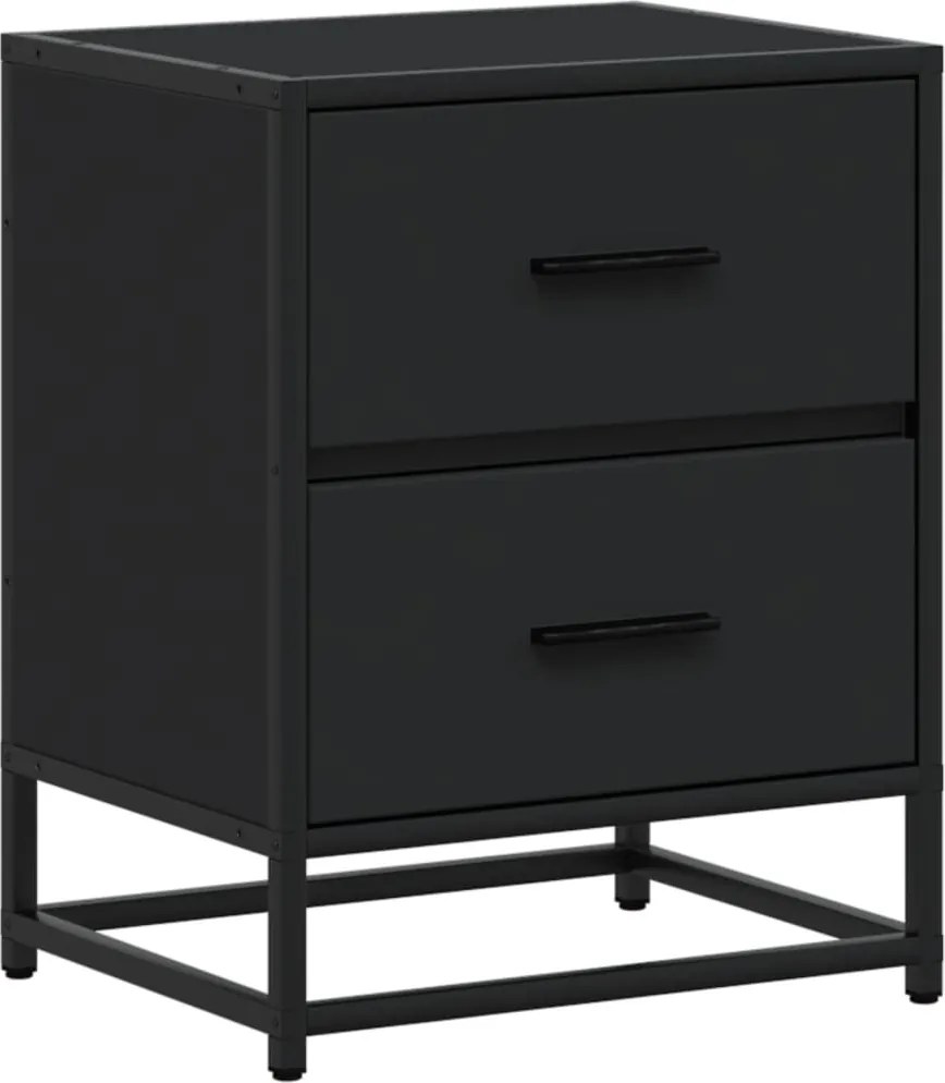 vidaXL Noptieră, negru, 40x31x50 cm, lemn prelucrat