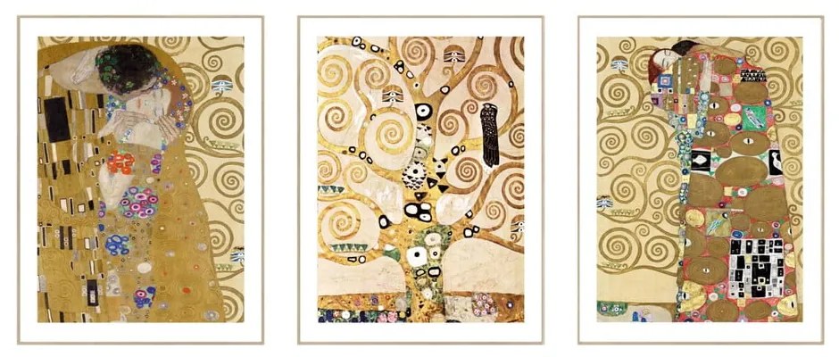 Tablouri reproduceri 3 buc. 30x40 cm Klimt – knor