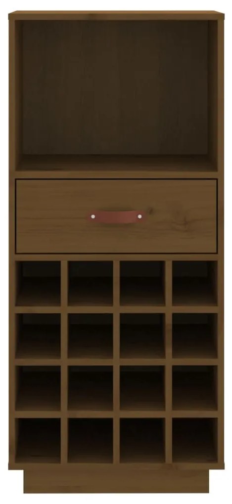 Dulap de vinuri, maro miere, 45x34x100 cm, lemn masiv de pin maro miere, 1