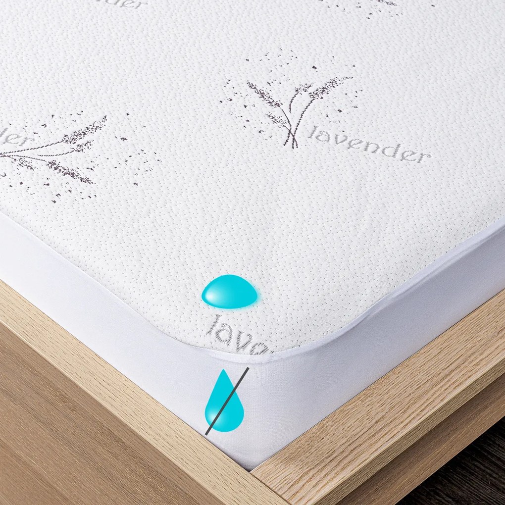 4Home Lavender Protector impermeabil pentru salteacu tiv, 160 x 200 cm + 30 cm, 160 x 200 cm
