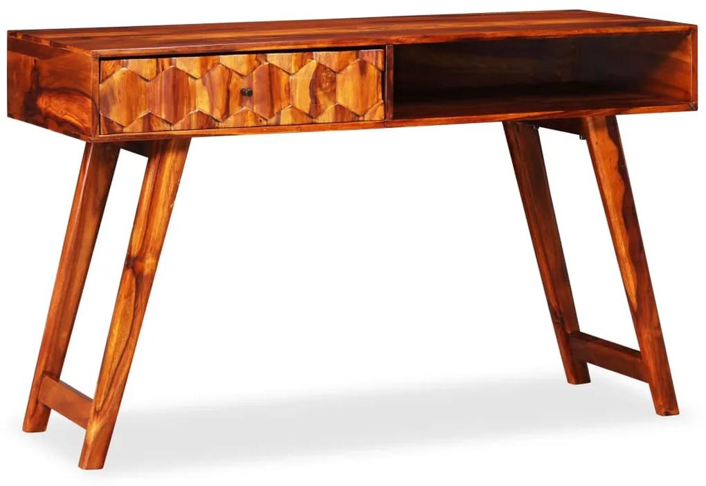 Masa de scris din lemn masiv de sheesham 118 x 50 x 76 cm Maro, Maro, 25,82, 0,161