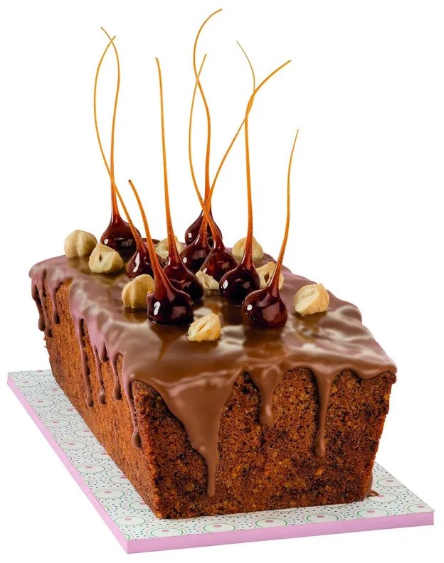 Tava de copt Dr.Oetker Retro 4655, Dreptunghiulara, 25x7.5 cm, Acoperire antiaderenta, Otel carbon, Roz