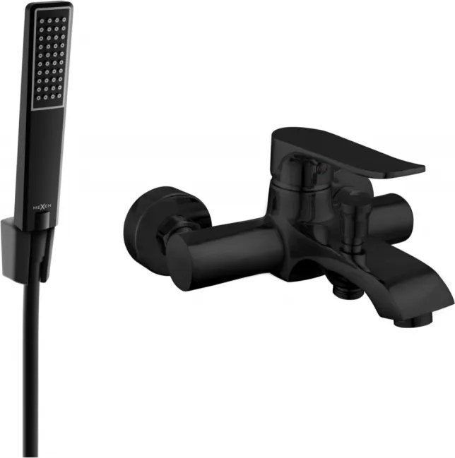 Mexen Pecos R72 baterie de cadă cu set de duș, neagră - 7273R72-70