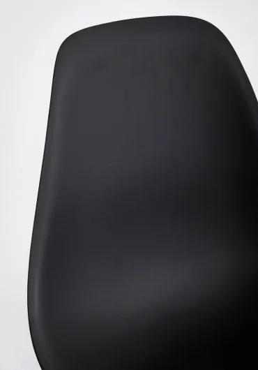 Scaun negru din plastic si lemn de Fag, System Bizzotto